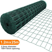 1/2inch pvc coated welded wire mesh/4' x22m square wire mesh/Morocco Gauge 16 welded mesh
